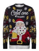 Have A Cold With Santa Christmas Jumper Tops Knitwear Round Necks Mult...