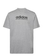 All Szn Graphic T-Shirt Sport T-Kortærmet Skjorte Grey Adidas Sportswe...