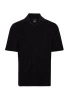 Onsdavis Reg Terry Shirt Tops Shirts Short-sleeved Black ONLY & SONS