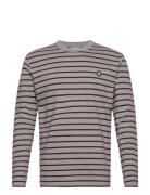 Mel Stripe Long Sleeve Gots Tops T-Langærmet Skjorte Grey Double A By ...