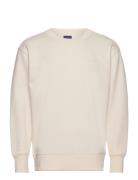 Gant Icon C-Neck Tops Sweatshirts & Hoodies Sweatshirts Cream GANT