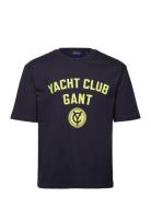 Yacht T-Shirt Tops T-Kortærmet Skjorte Navy GANT