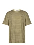 Breton Stripe T Shirt Tops T-Kortærmet Skjorte Khaki Green Lyle & Scot...