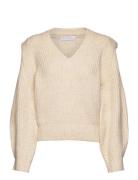 2Nd Rue - Chunky Wool Mix Tops Knitwear Jumpers Cream 2NDDAY
