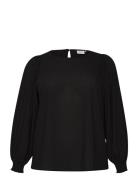 Kcdory Blouse Tops Blouses Long-sleeved Black Kaffe Curve