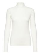 Sheer Wool Mock Top Tops Knitwear Turtleneck White Filippa K