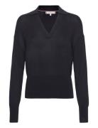 Open Polo Blousson Sweater Tops Knitwear Jumpers Navy Tommy Hilfiger