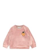 Tnsflima Velour Sweatshirt Tops Sweatshirts & Hoodies Sweatshirts Pink...