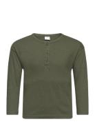 Top Ls Essential Solid Tops T-shirts Long-sleeved T-Skjorte Khaki Gree...