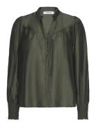 Mschkaliko Romina Shirt Tops Shirts Long-sleeved Green MSCH Copenhagen