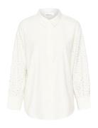 Laziokb Shirt Tops Shirts Long-sleeved White Karen By Simonsen