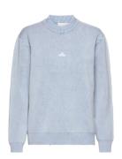 W. Hanger Knit Crew Tops Sweatshirts & Hoodies Sweatshirts Blue HOLZWE...