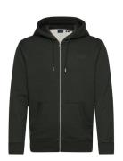 Essential Logo Zip Hoodie Tops Sweatshirts & Hoodies Hoodies Green Sup...