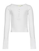 T-Shirt Long-Sleeve Tops T-shirts Long-sleeved T-Skjorte White Sofie S...