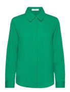 Regular Flowy Shirt Tops Shirts Long-sleeved Green Mango