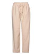 Flowy Straight-Fit Trousers With Bow Bottoms Trousers Straight Leg Bei...