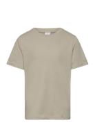 T Shirt Regular Solid Tops T-Kortærmet Skjorte Khaki Green Lindex