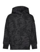 Sweatshirt Hood Aop Scribble Tops Sweatshirts & Hoodies Hoodies Black ...