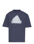 Future Icons Logo Piqué T-Shirt Tops T-Kortærmet Skjorte Navy Adidas P...