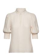 Feline Top Tops Blouses Long-sleeved Cream Dante6