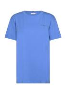 1985 Reg Mini Corp Logo C-Nk Ss Tops T-shirts & Tops Short-sleeved Blu...