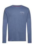 Ls Tee Logo Tops T-Langærmet Skjorte Blue Tommy Hilfiger