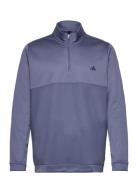 Textured Q Zip Sport Sweatshirts & Hoodies Sweatshirts Blue Adidas Gol...