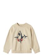 Sweatshirt Wyatt Tops T-shirts Long-sleeved T-Skjorte Beige Wheat