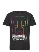 Nkmjinko Minecraft Ss Top Bfu Tops T-Kortærmet Skjorte Black Name It