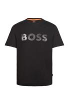 Te_Bossocean Tops T-Kortærmet Skjorte Black BOSS