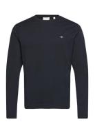 Reg Shield Ls T-Shirt Tops T-Langærmet Skjorte Black GANT