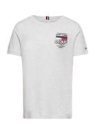 Finest Food Tee S/S Tops T-Kortærmet Skjorte Grey Tommy Hilfiger