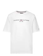 Bt-Tommy Logo Tee-B Tops T-Kortærmet Skjorte White Tommy Hilfiger