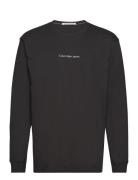 Stacked Slogan Ls Tee Tops T-Langærmet Skjorte Black Calvin Klein Jean...