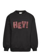 Sweatshirt Ls Tops Sweatshirts & Hoodies Sweatshirts Black Minymo