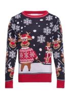 The Bringing Christmas Gifts Sweater Kids Tops Knitwear Pullovers Mult...