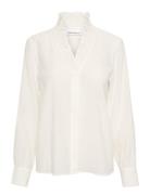 Nathasjakb Shirt Tops Blouses Long-sleeved White Karen By Simonsen