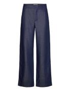 Madelyn-M Bottoms Trousers Wide Leg Blue MbyM