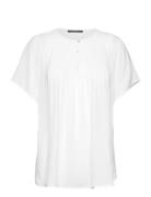 Camillabbcathrin Blouse Tops Blouses Short-sleeved White Bruuns Bazaar