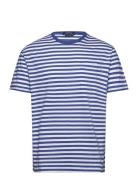 Classic Fit Striped Jersey T-Shirt Tops T-Kortærmet Skjorte Navy Polo ...