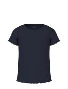 Nmfvemma Ss Slim Top Tops T-Kortærmet Skjorte Navy Name It