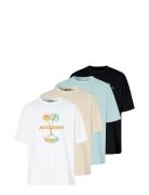 Jorlafayette Tee Ss Crew Neck 2 4Pk Mp Tops T-Kortærmet Skjorte White ...