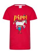 Pippi T-Shirt Tops T-Kortærmet Skjorte Red Martinex
