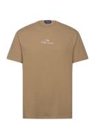 Classic Fit Logo Jersey T-Shirt Tops T-Kortærmet Skjorte Beige Polo Ra...