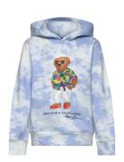 Tie-Dye-Print Polo Bear Fleece Hoodie Tops Sweatshirts & Hoodies Hoodi...