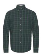 Reg Ut Archive Poplin Tartan Shirt Tops Shirts Casual Khaki Green GANT