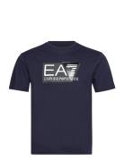 T-Shirt Tops T-Kortærmet Skjorte Navy EA7