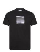 Diffused Graphic T-Shirt Tops T-Kortærmet Skjorte Black Calvin Klein
