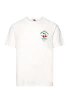 Tjm Reg Novelty Graphic Tee Tops T-Kortærmet Skjorte White Tommy Jeans