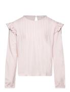 Long -Sleeved T-Shirt With Ruffles Tops T-shirts Long-sleeved T-Skjort...